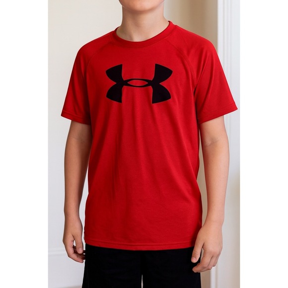 Under Armour HeatGear Youth Red Athletic Training T‎ Shirt youth large - Picture 2 of 4